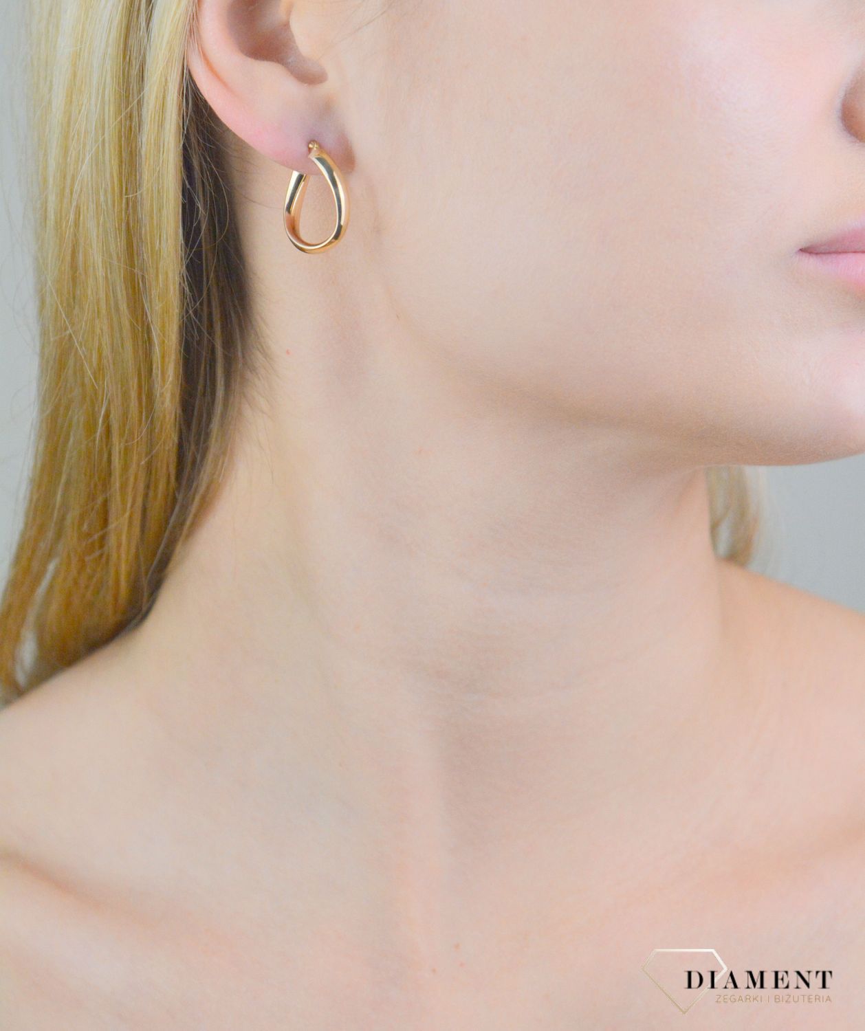 Kolczyki wiszące koła owalne skręcone próba 375, KL 5439 375.jpg